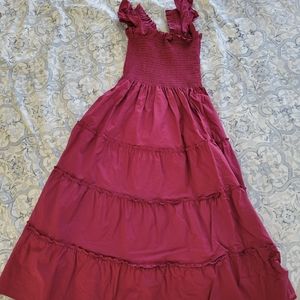 Hill House Ellie nap dress XXS Instagram release burgundy